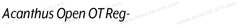 Acanthus Open OT Reg字体转换